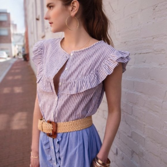 Blouse, Grey Stripes (Woman) - Picture 5 of 6